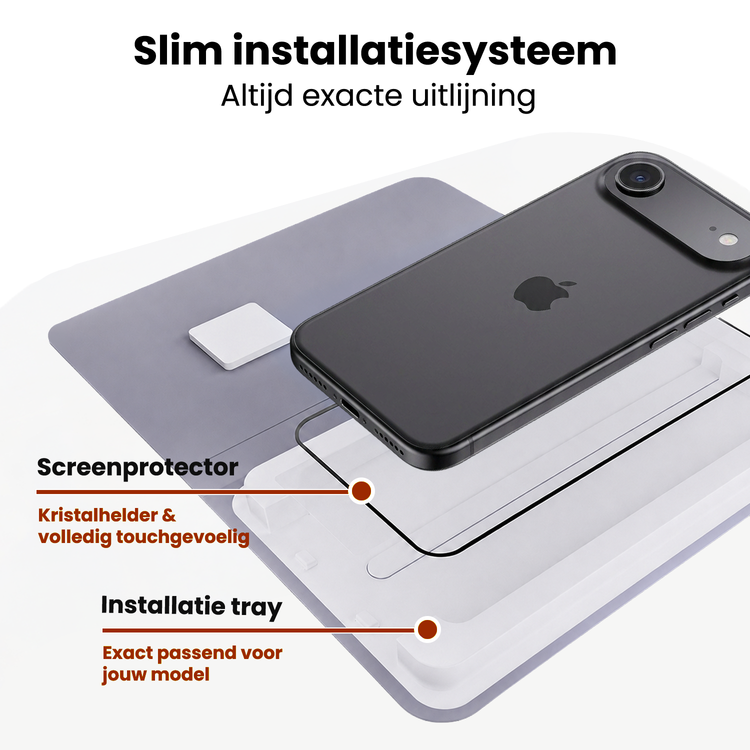 Nomfy Nomfy iPhone Air Screenprotector Perfect Fit Kit - 2 PACK
