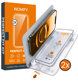 Nomfy Nomfy iPhone 16e Screenprotector Perfect Fit Kit - 2 PACK