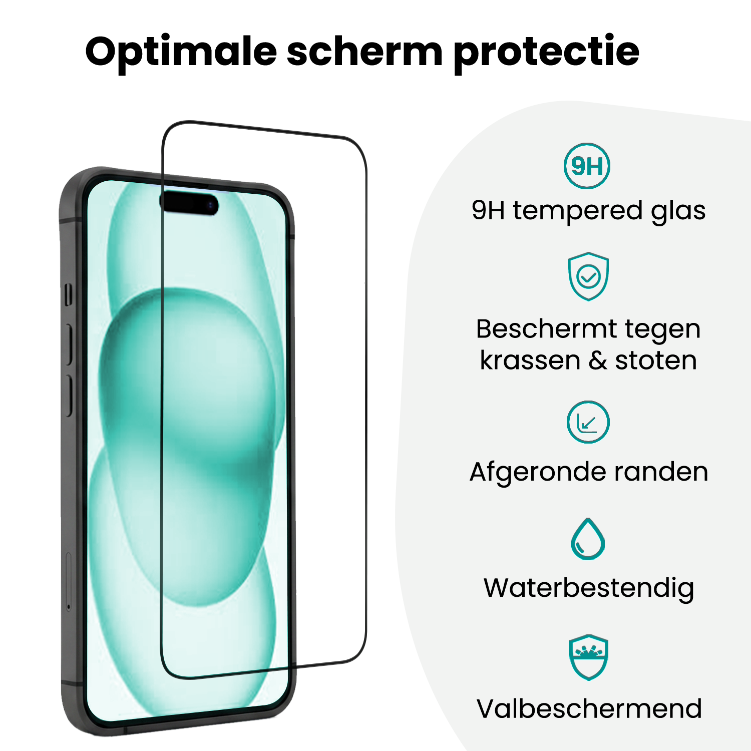 Forterra Forterra iPhone 15 Plus Screenprotector Perfect Fit Kit - 2 PACK