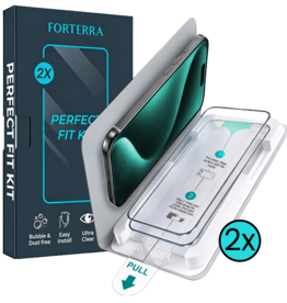 Forterra Forterra iPhone 15 Pro Screenprotector Perfect Fit Kit - 2 PACK