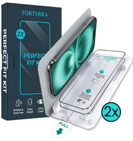 Forterra Forterra iPhone 16 Plus Screenprotector Perfect Fit Kit - 2 PACK