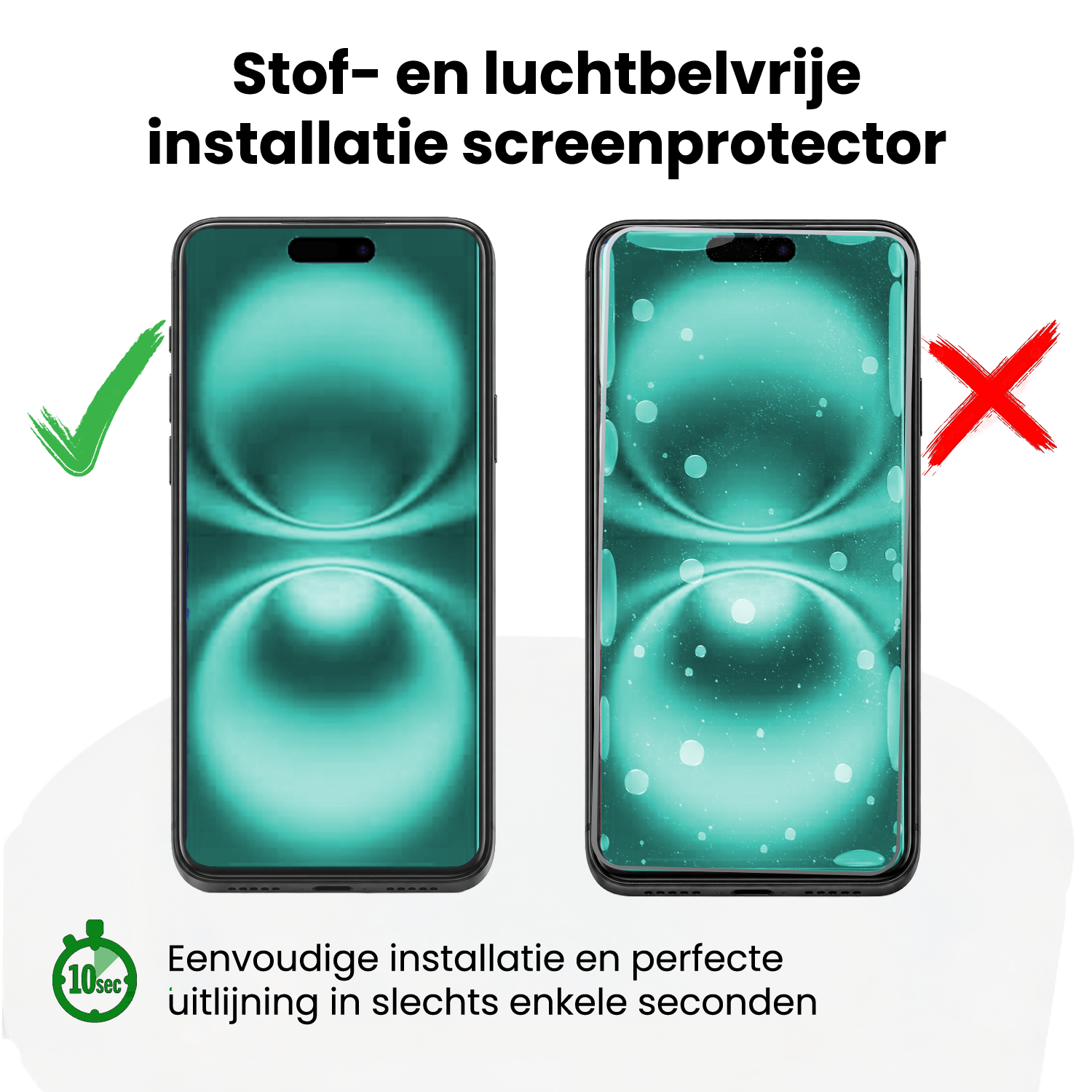 Forterra Forterra iPhone 16 Plus Screenprotector Perfect Fit Kit - 2 PACK