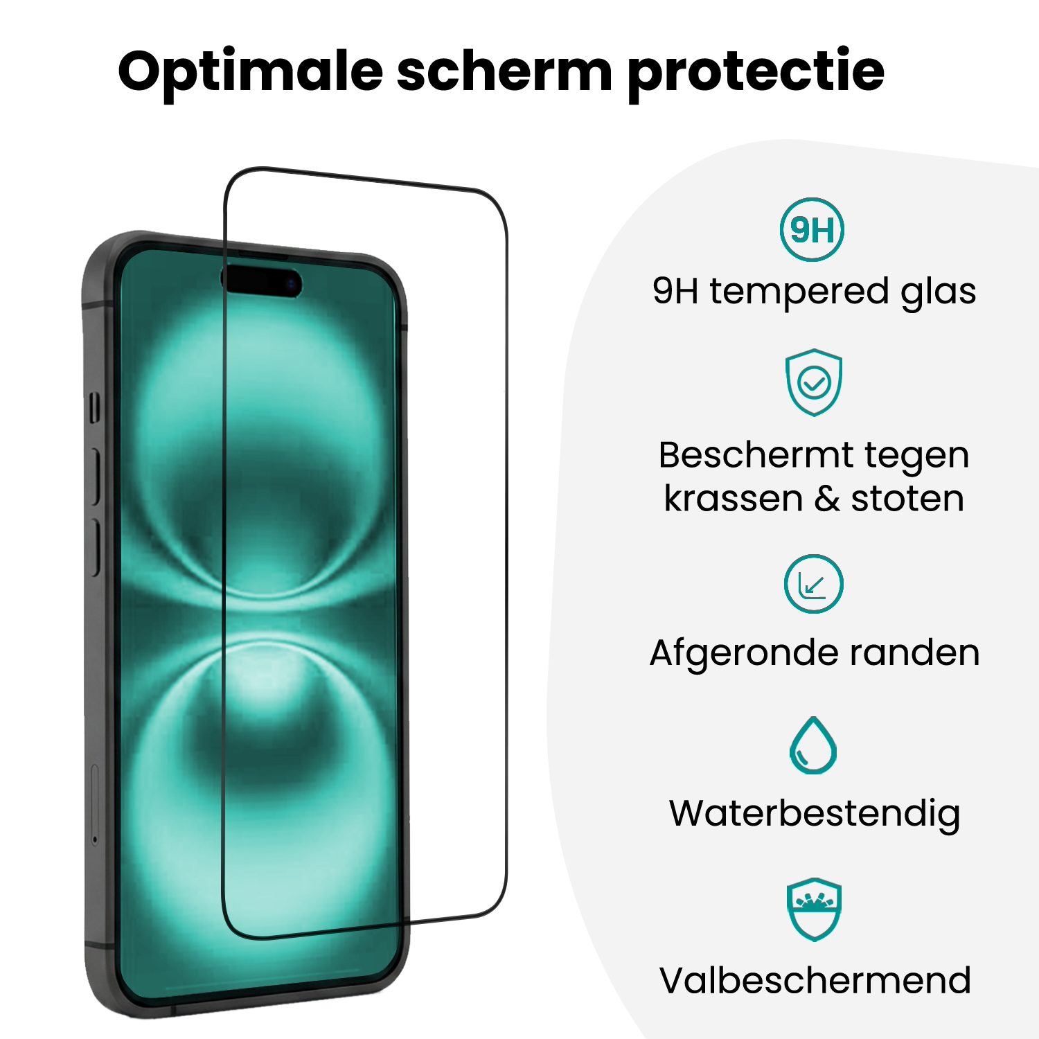 Forterra Forterra iPhone 16 Plus Screenprotector Perfect Fit Kit - 2 PACK