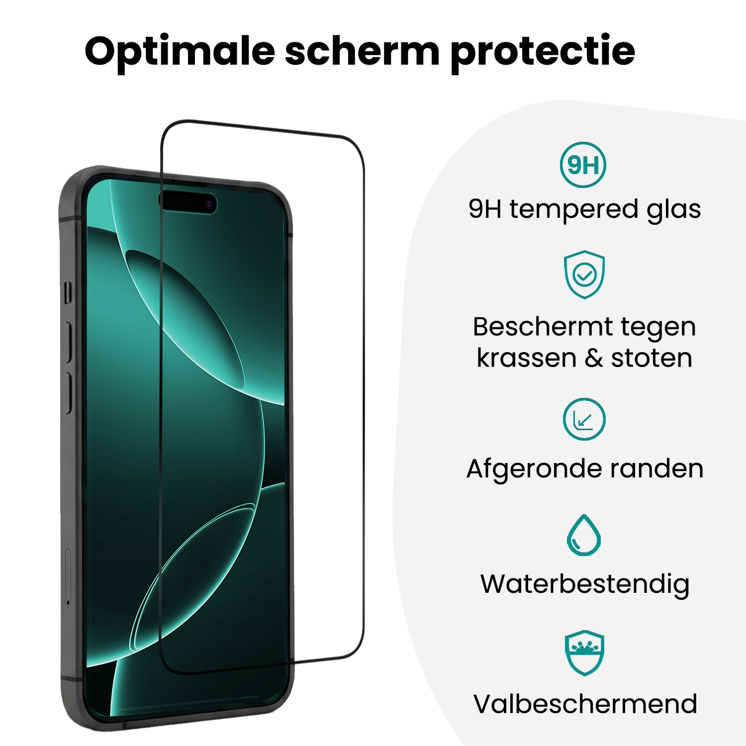 Forterra Forterra iPhone 16 Pro Screenprotector Perfect Fit Kit - 2 PACK