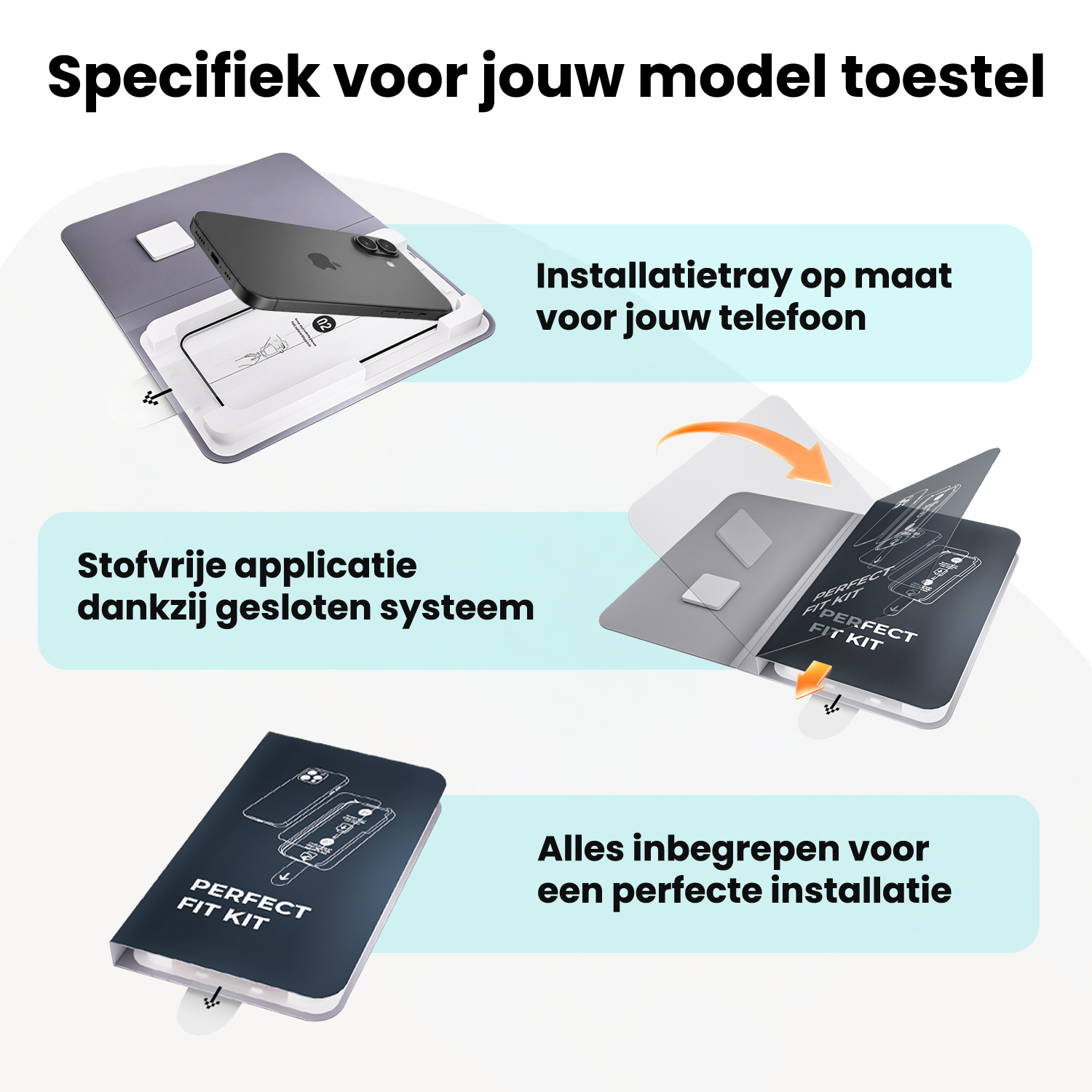 Forterra Forterra iPhone 17 Screenprotector Perfect Fit Kit - 2 PACK