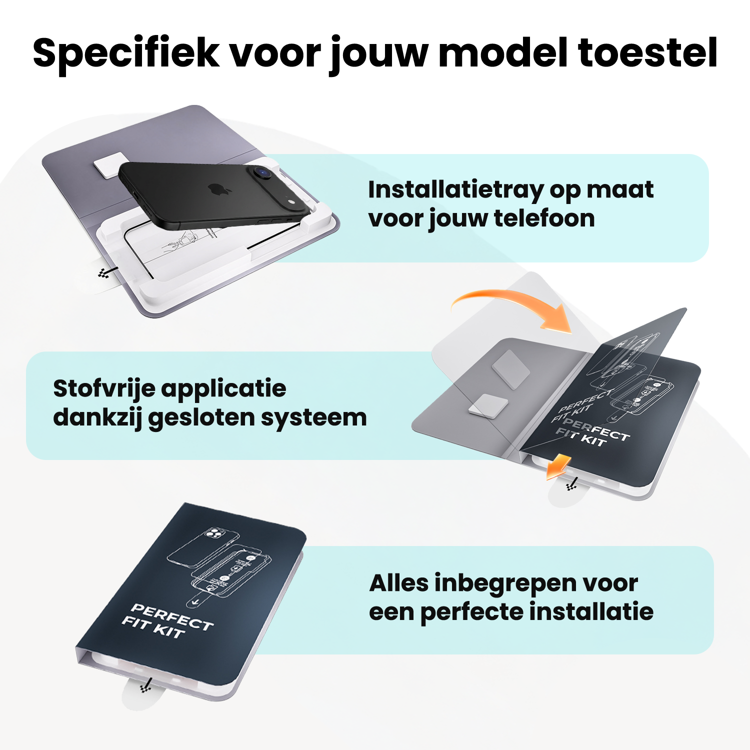 Forterra Forterra iPhone Air Screenprotector Perfect Fit Kit - 2 PACK