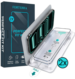 Forterra Forterra iPhone 17 Pro Screenprotector Perfect Fit Kit - 2 PACK