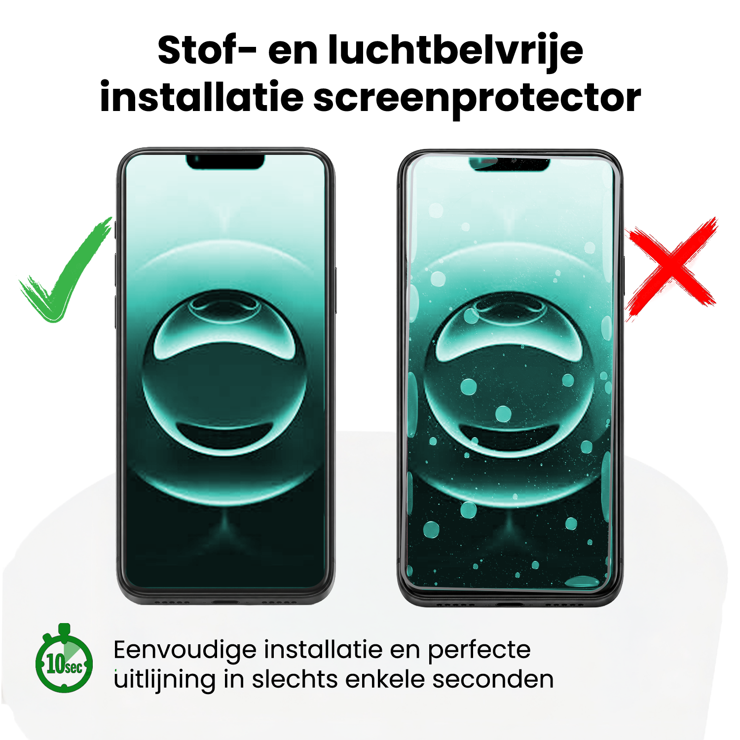 Forterra Forterra iPhone 16e Screenprotector Perfect Fit Kit - 2 PACK