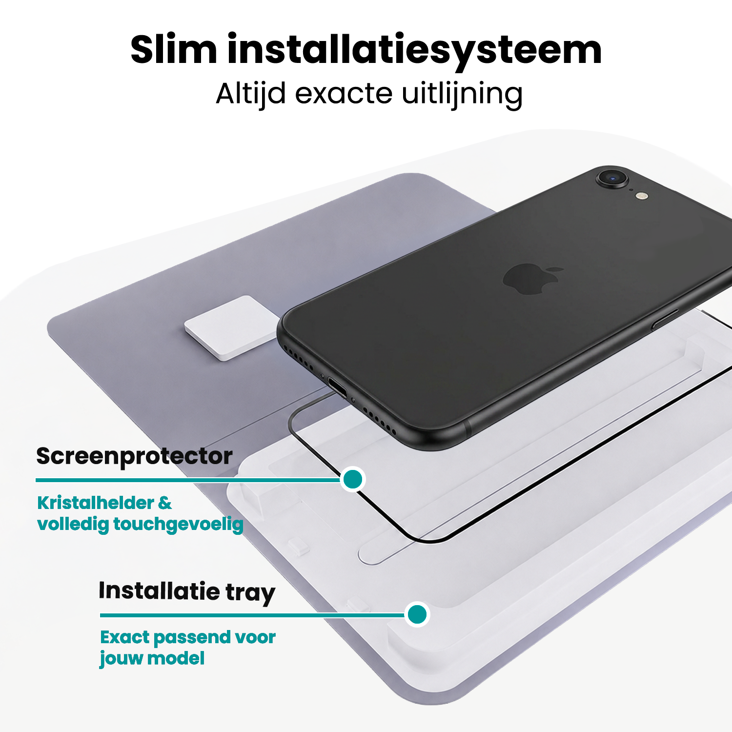 Forterra Forterra iPhone 16e Screenprotector Perfect Fit Kit - 2 PACK