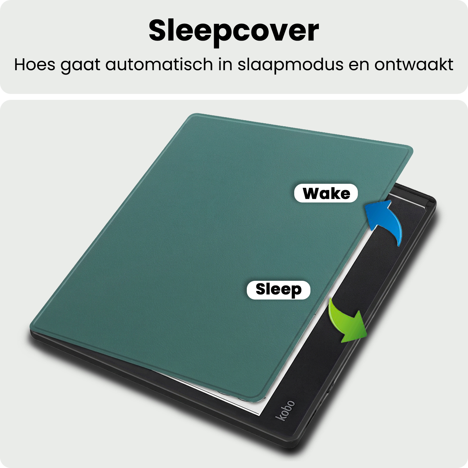 BASEY. BASEY. Kobo Elipsa 2E Hoesje - Donkergroen