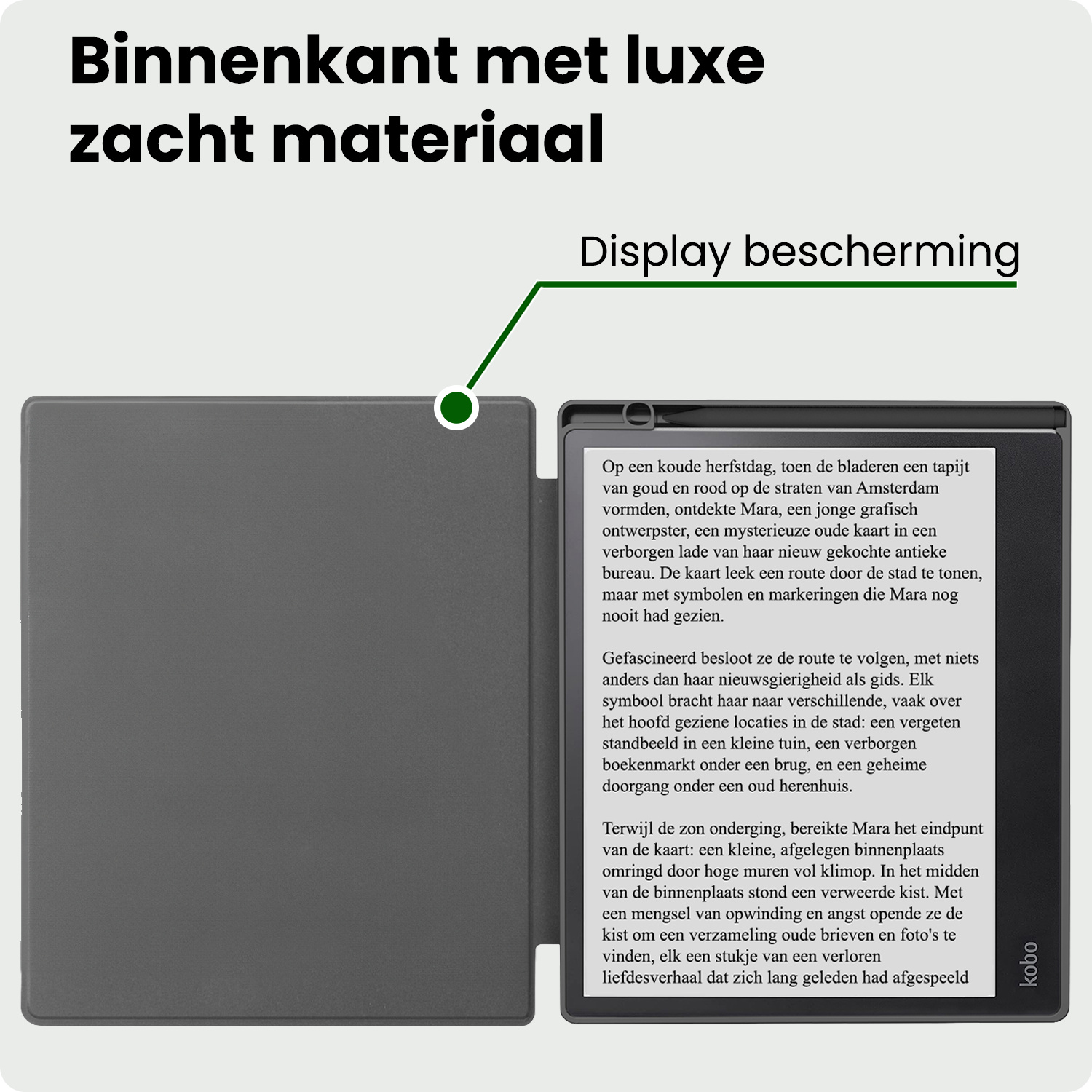 BASEY. BASEY. Kobo Elipsa 2E Hoesje - Donkergroen