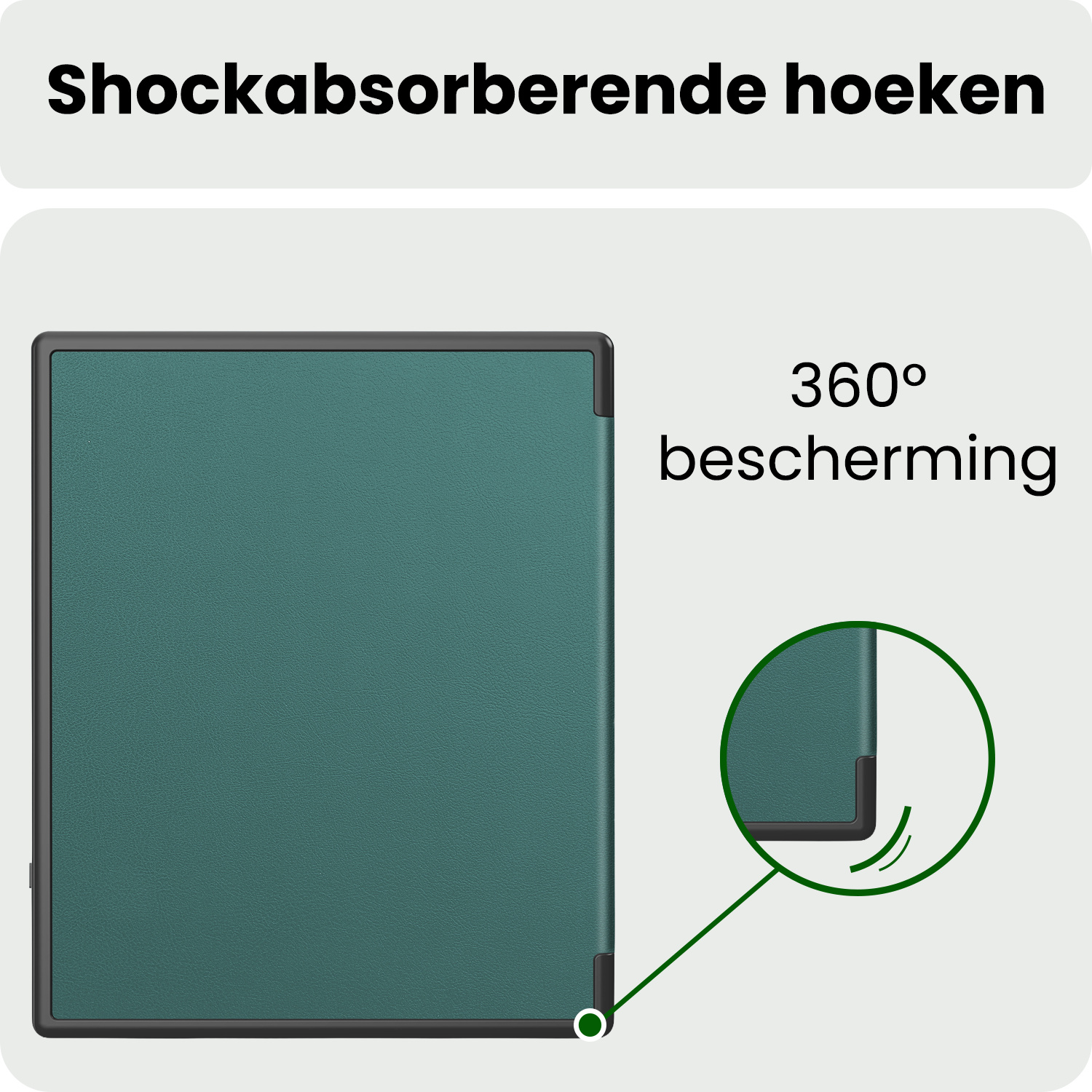 BASEY. BASEY. Kobo Elipsa 2E Hoesje - Donkergroen
