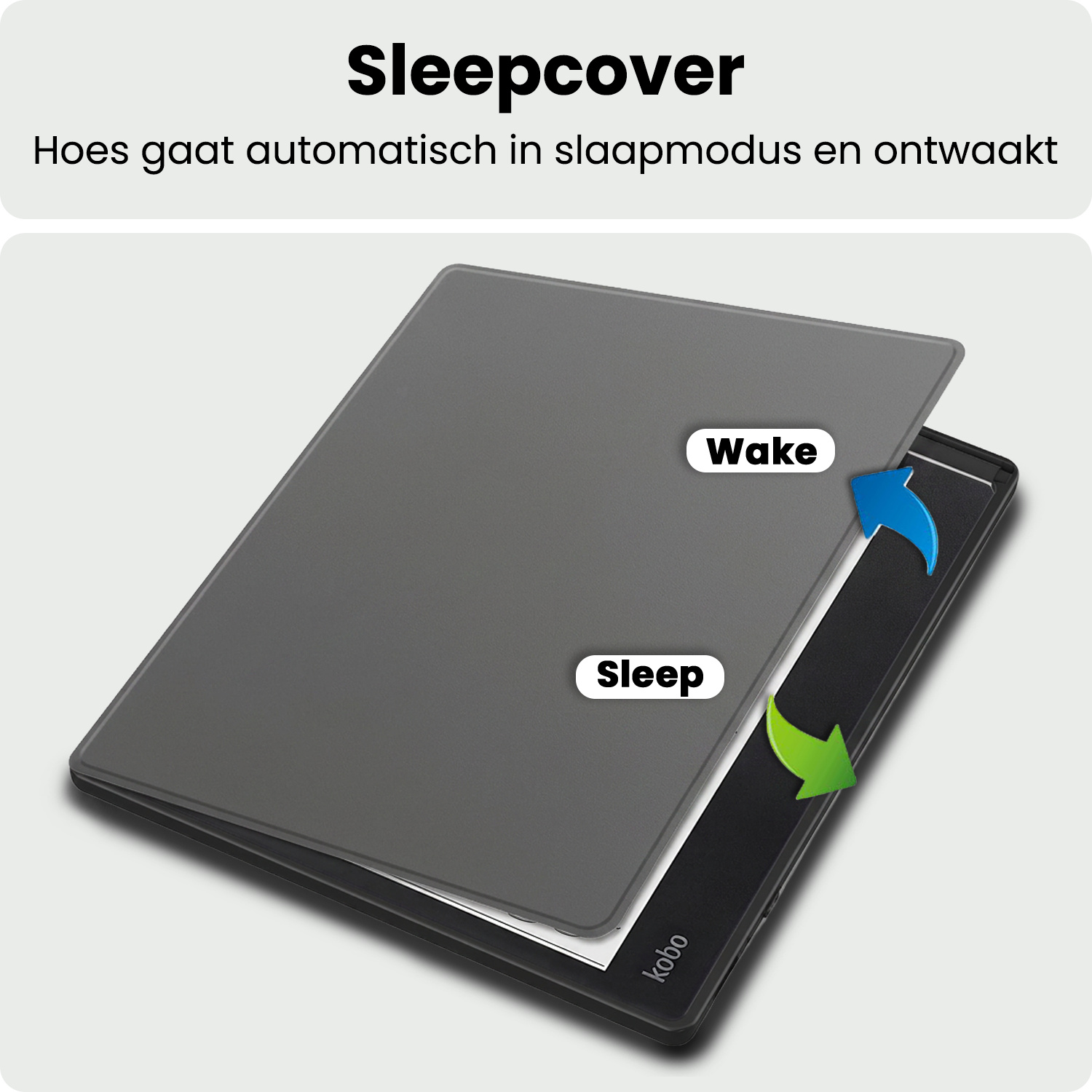 BASEY. BASEY. Kobo Elipsa 2E Hoesje Met Screenprotector - Grijs