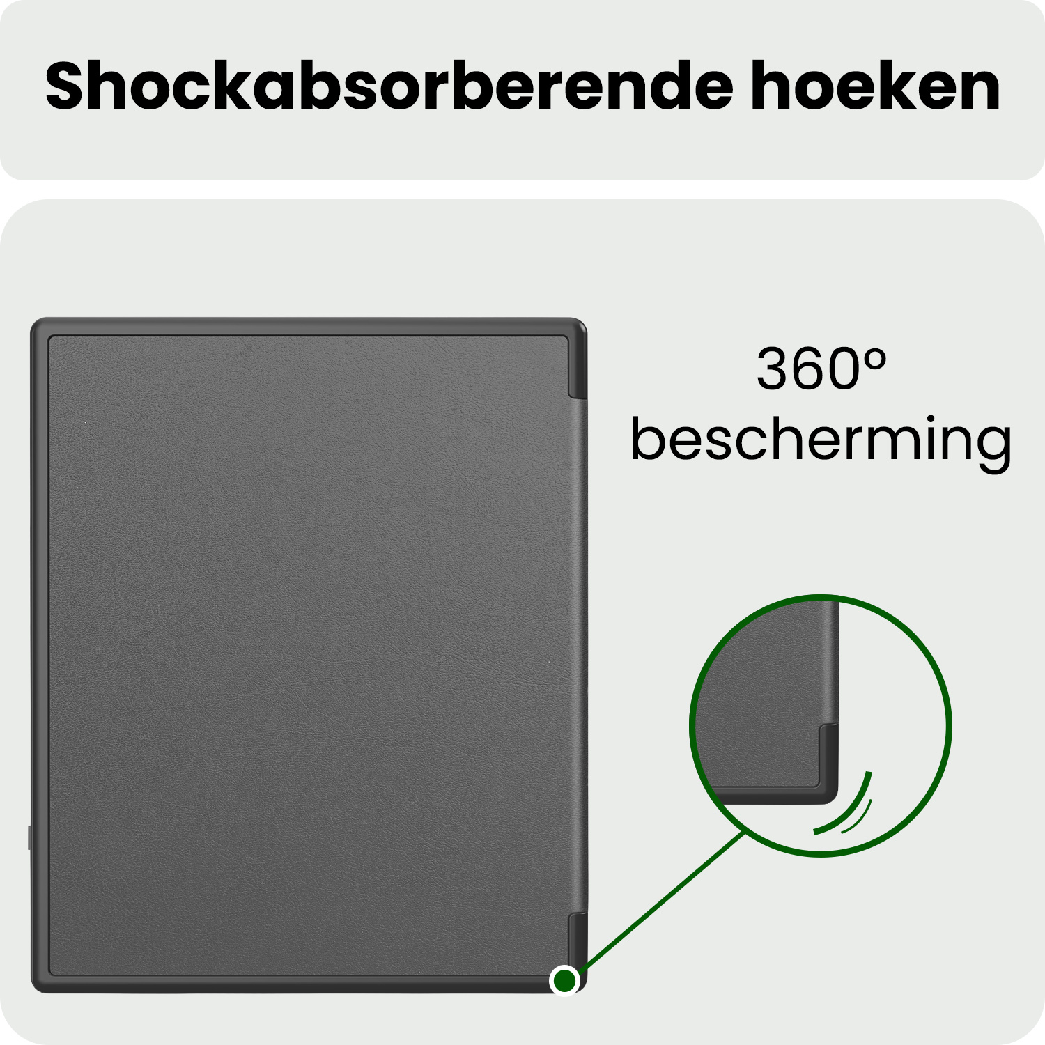 BASEY. BASEY. Kobo Elipsa 2E Hoesje Met Screenprotector - Grijs