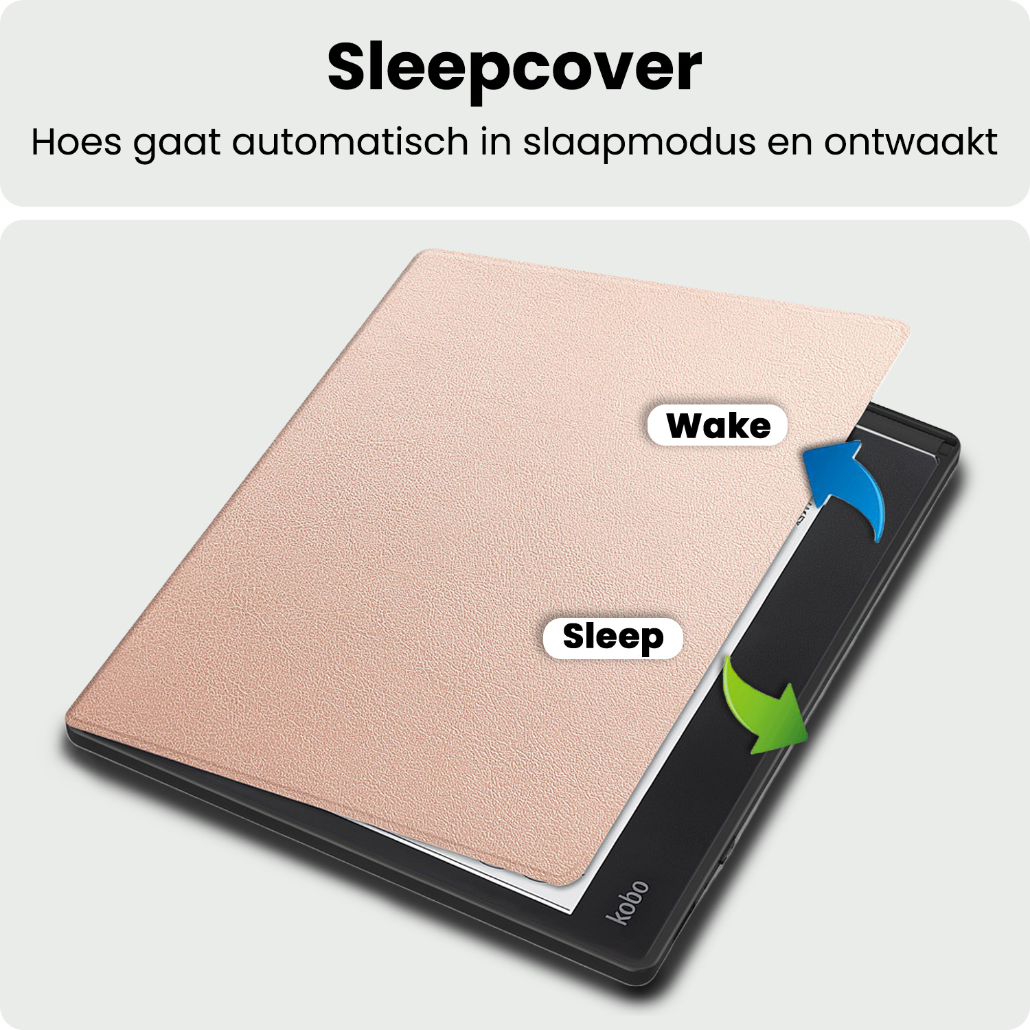 BASEY. BASEY. Kobo Elipsa 2E Hoesje Met Screenprotector - Rose Goud