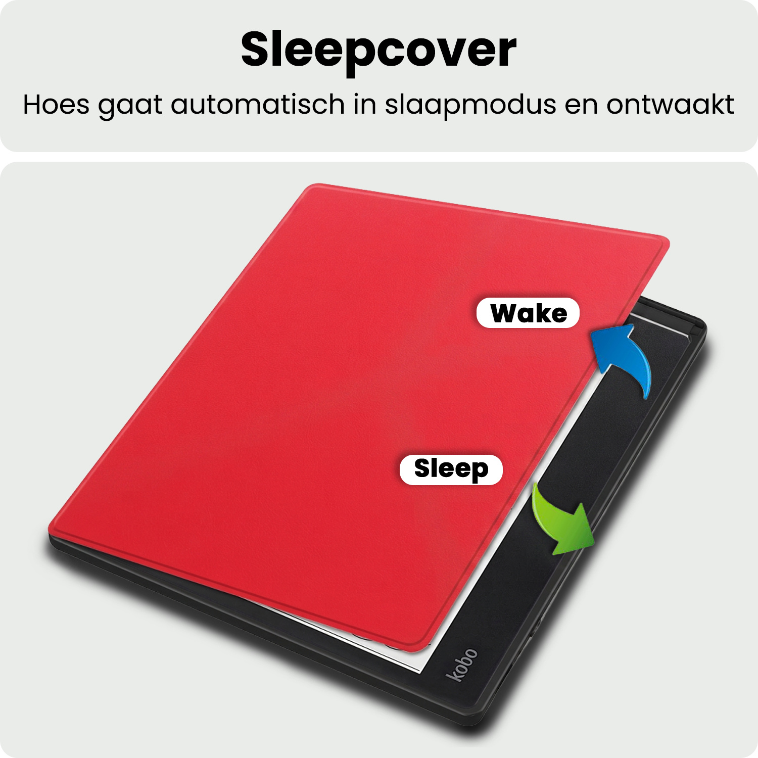 BASEY. BASEY. Kobo Elipsa 2E Hoesje Met Screenprotector - Rood