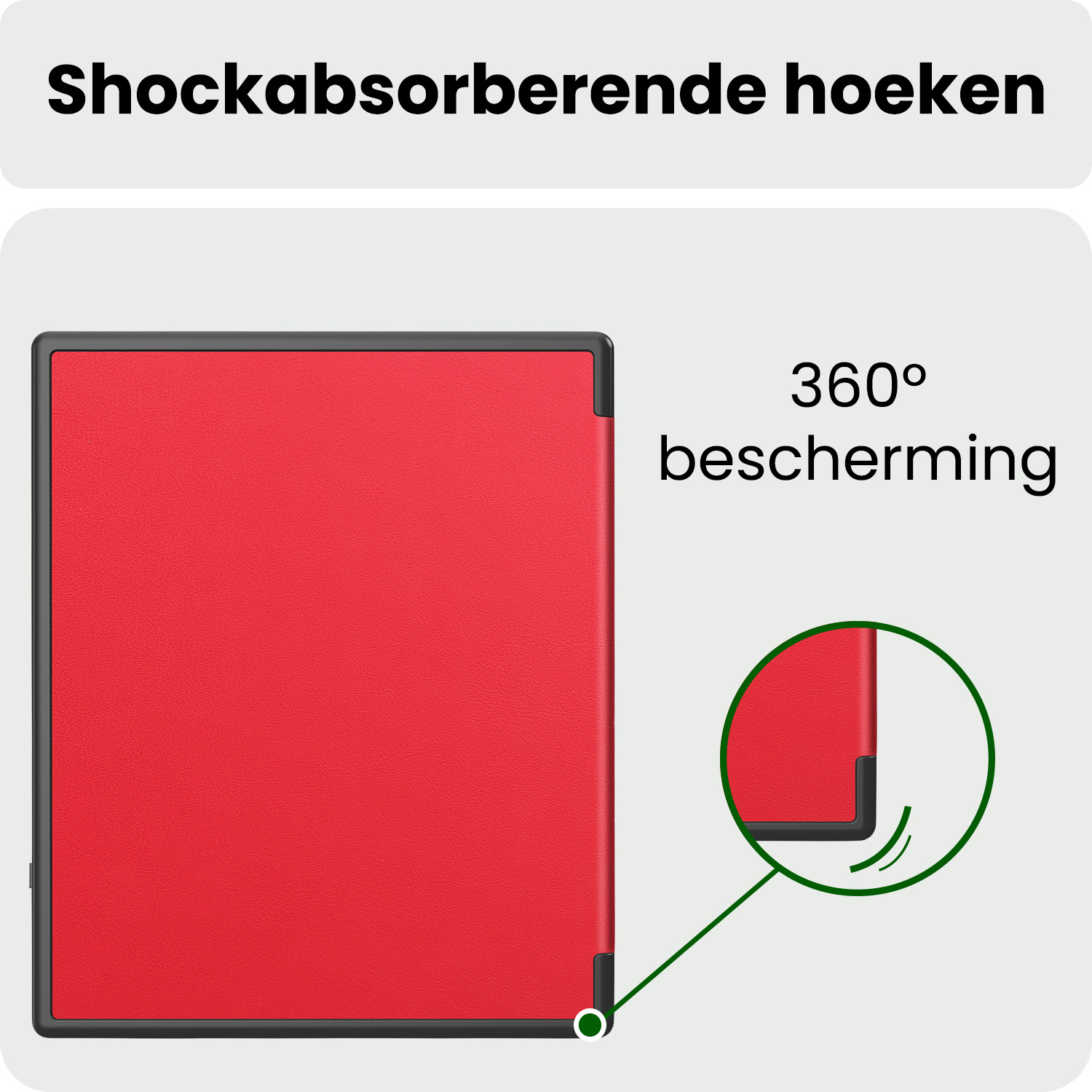 BASEY. BASEY. Kobo Elipsa 2E Hoesje Met Screenprotector - Rood