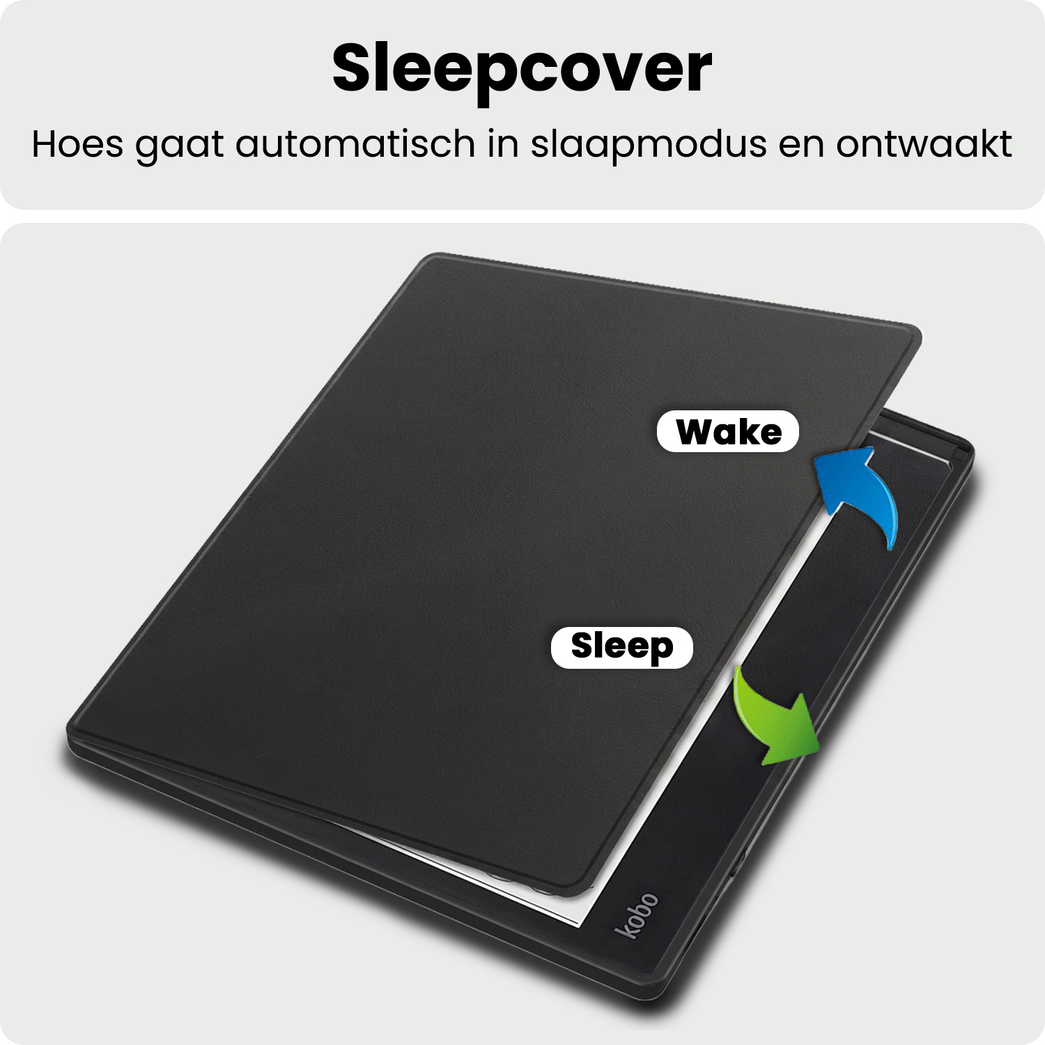 BASEY. BASEY. Kobo Elipsa 2E Hoesje Met Screenprotector - Zwart
