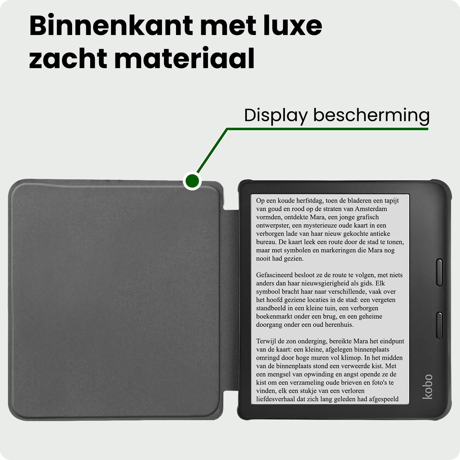 BASEY. BASEY. Kobo Libra 2 Hoesje - Grijs