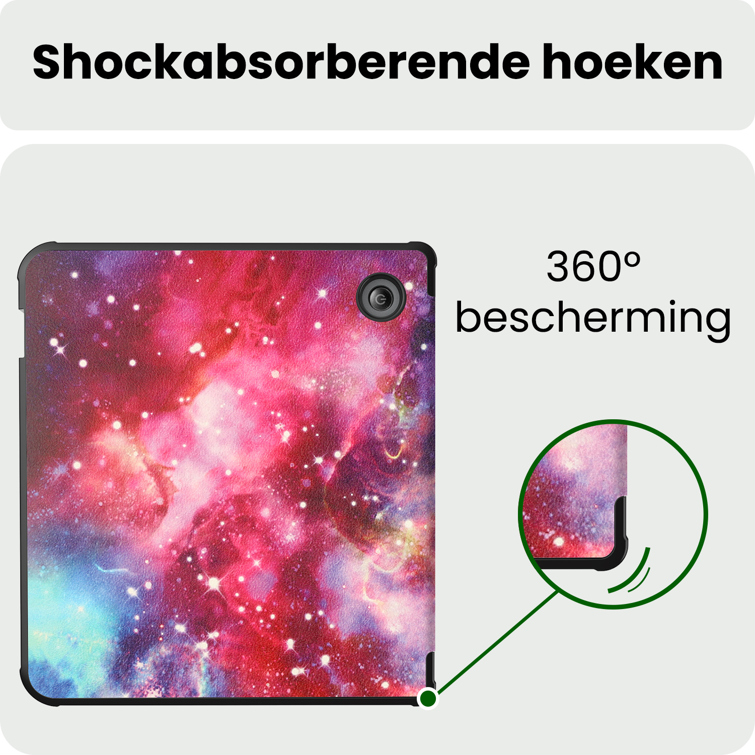 BASEY. BASEY. Kobo Libra 2 Hoesje Met Screenprotector - Galaxy