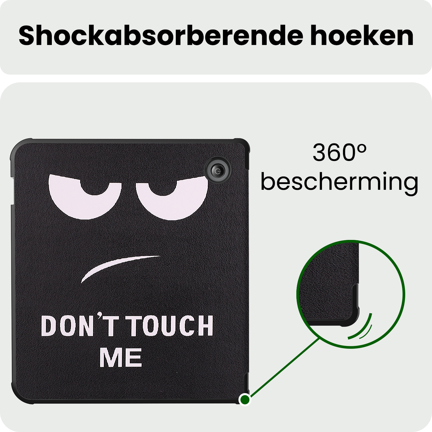 BASEY. BASEY. Kobo Libra 2 Hoesje Met Screenprotector - Don't Touch Me