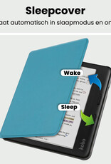 BASEY. BASEY. Kobo Libra Colour Hoesje Met Screenprotector - Turquoise
