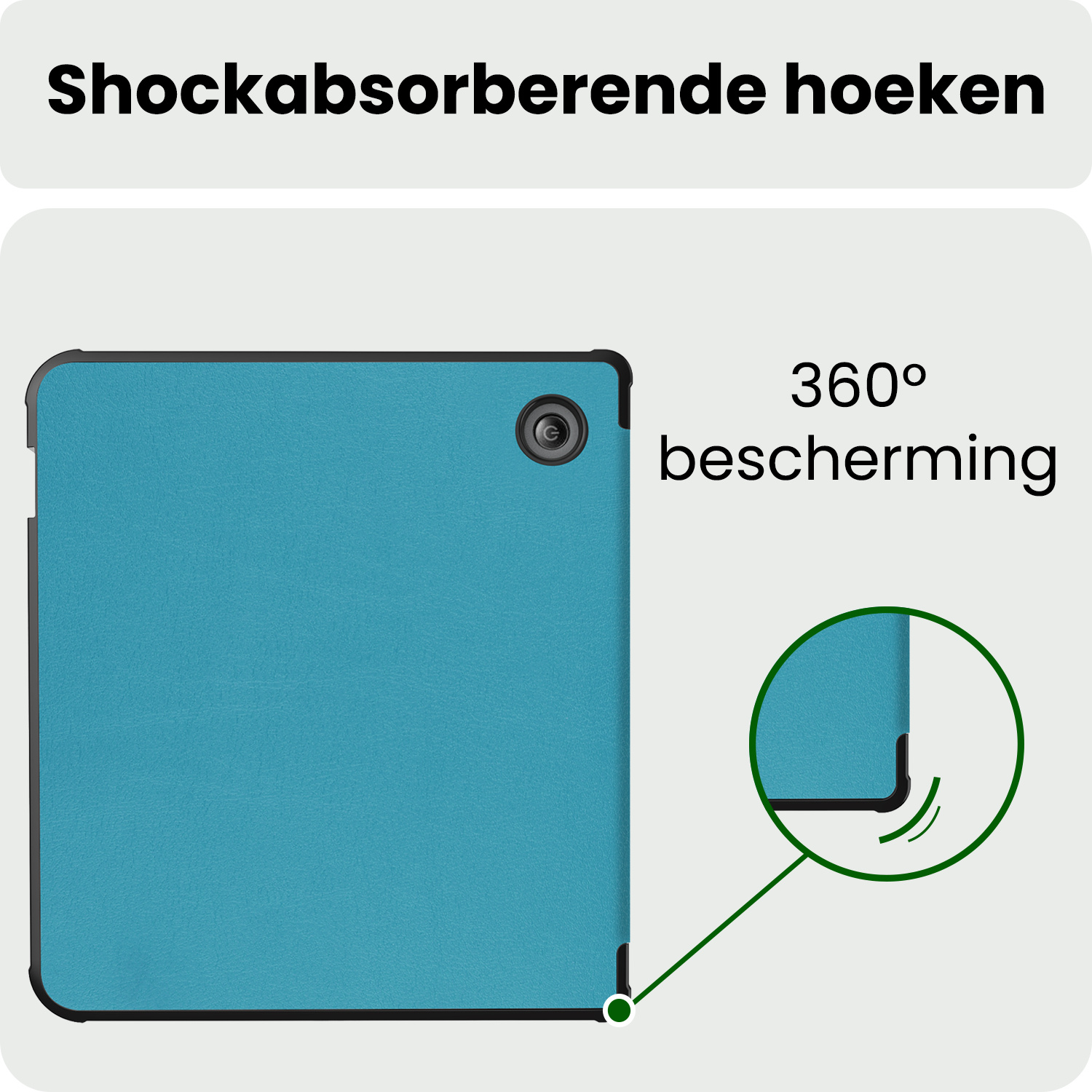 BASEY. BASEY. Kobo Libra Colour Hoesje Met Screenprotector - Turquoise