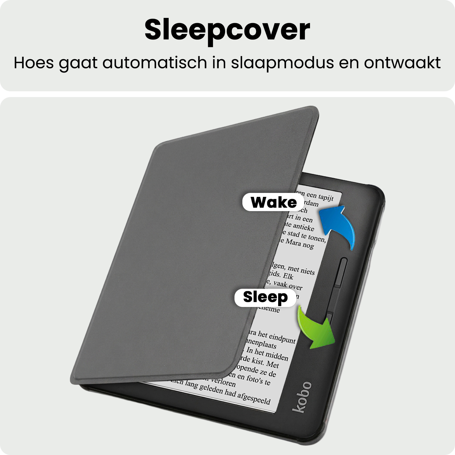 BASEY. BASEY. Kobo Libra H20 Hoesje - Grijs