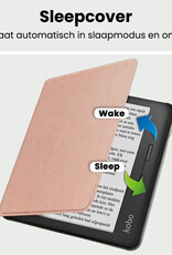 BASEY. BASEY. Kobo Libra H2O Hoesje Met Screenprotector - Rose Goud