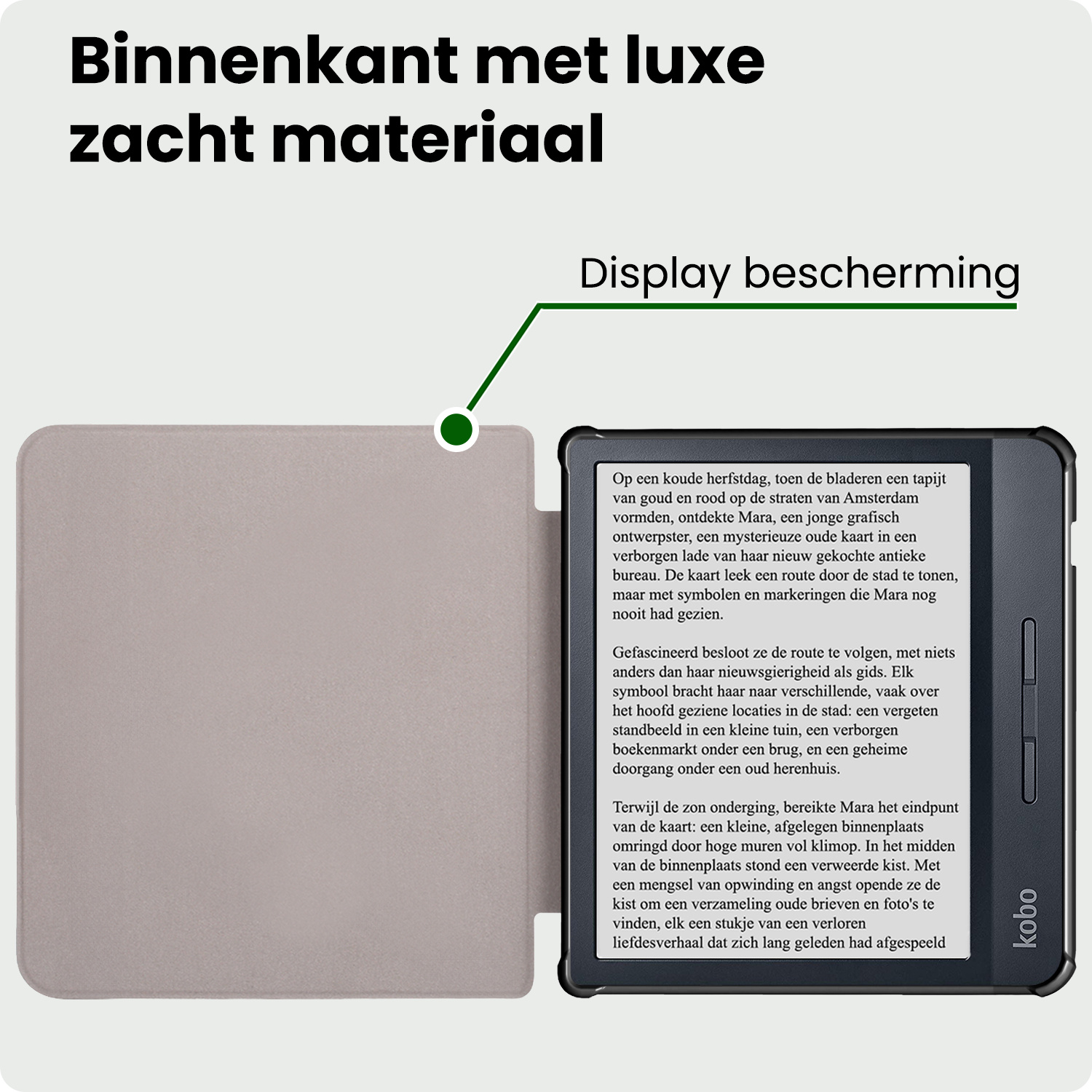 BASEY. BASEY. Kobo Libra H2O Hoesje Met Screenprotector - Zwart
