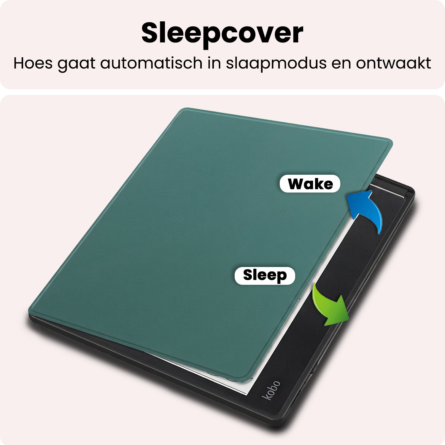 NoXx NoXx Kobo Elipsa 2E Hoesje Met Screenprotector - Donkergroen
