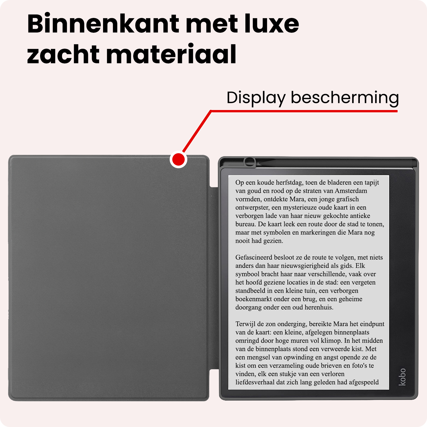 NoXx NoXx Kobo Elipsa 2E Hoesje Met Screenprotector - Donkergroen