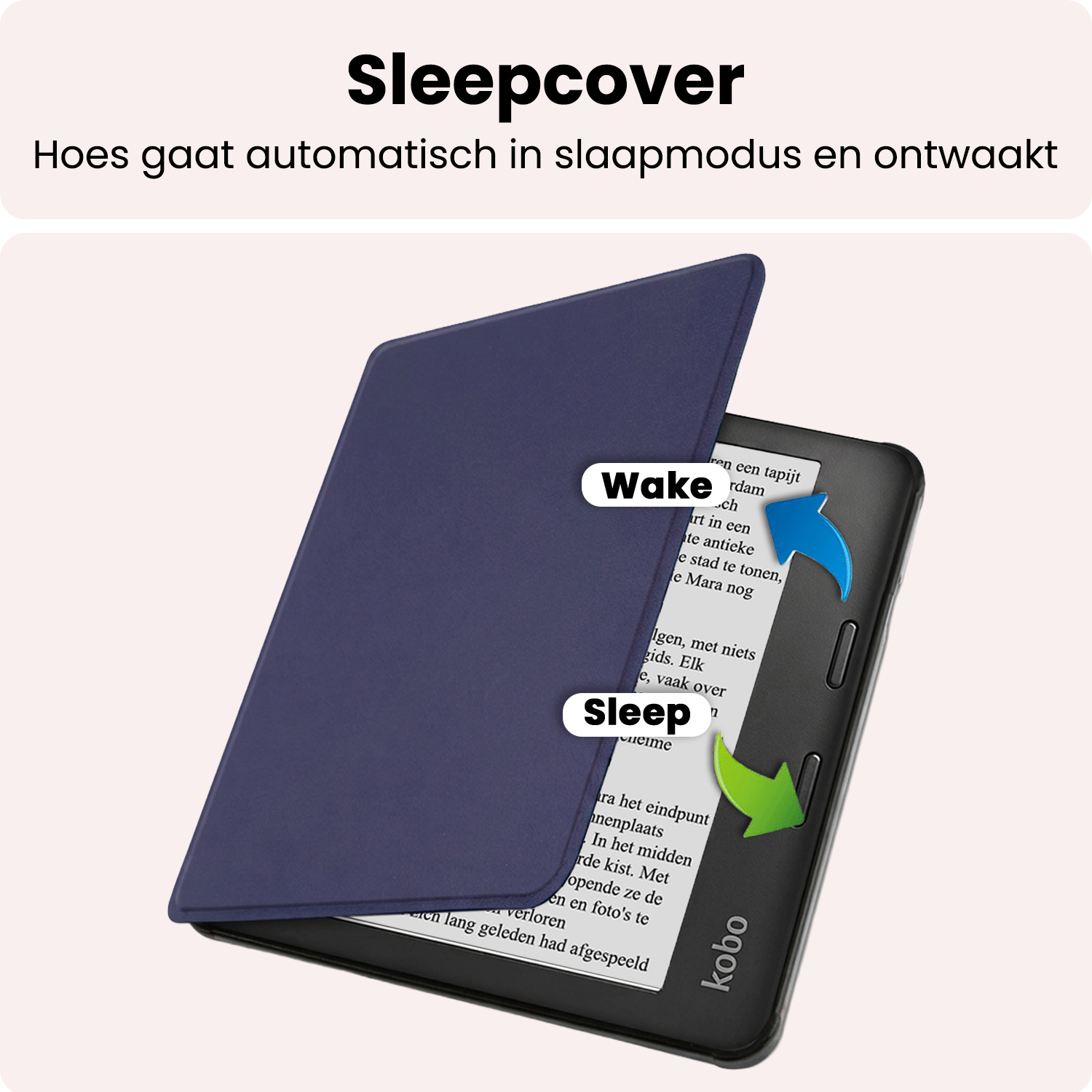 NoXx NoXx Kobo Libra 2 Hoesje - Donkerblauw