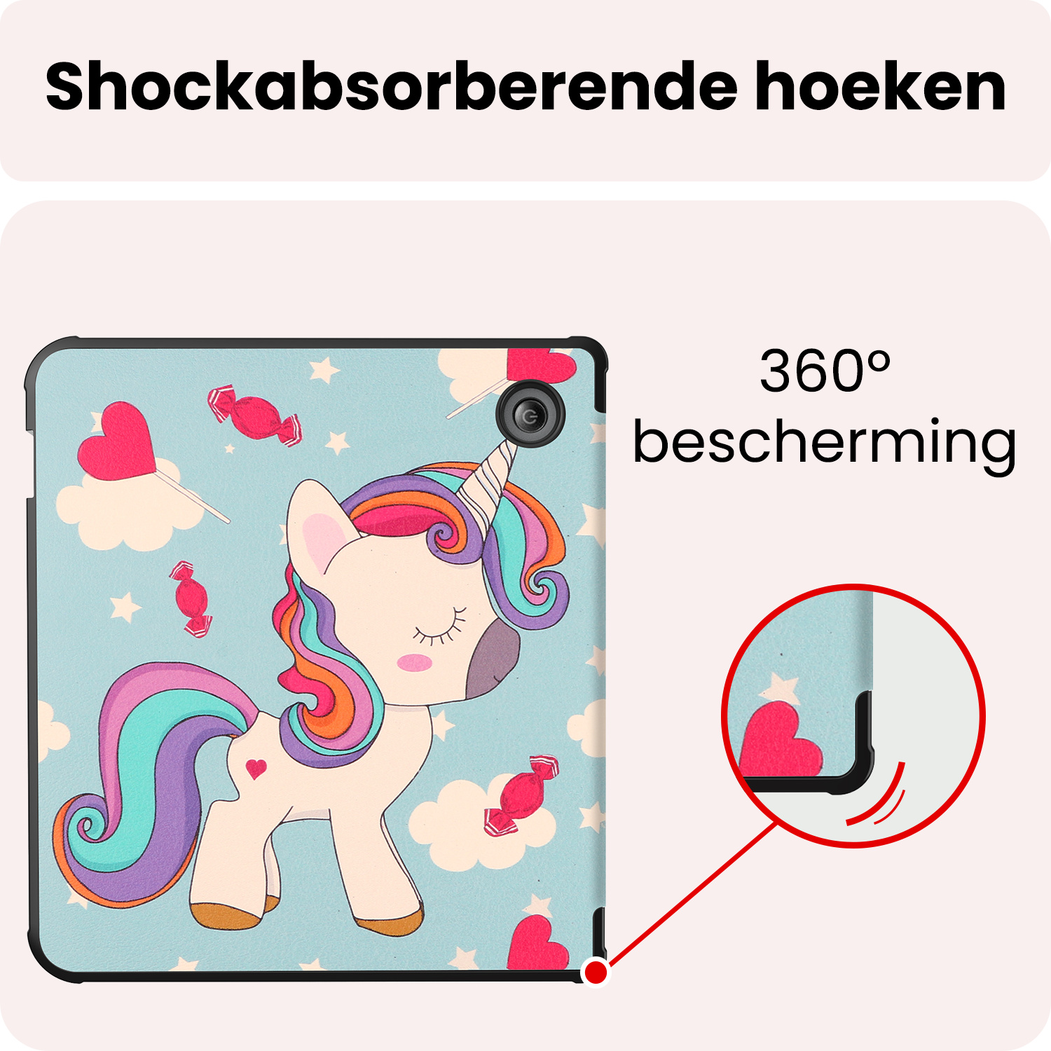 NoXx NoXx Kobo Libra 2 Hoesje - Eenhoorn