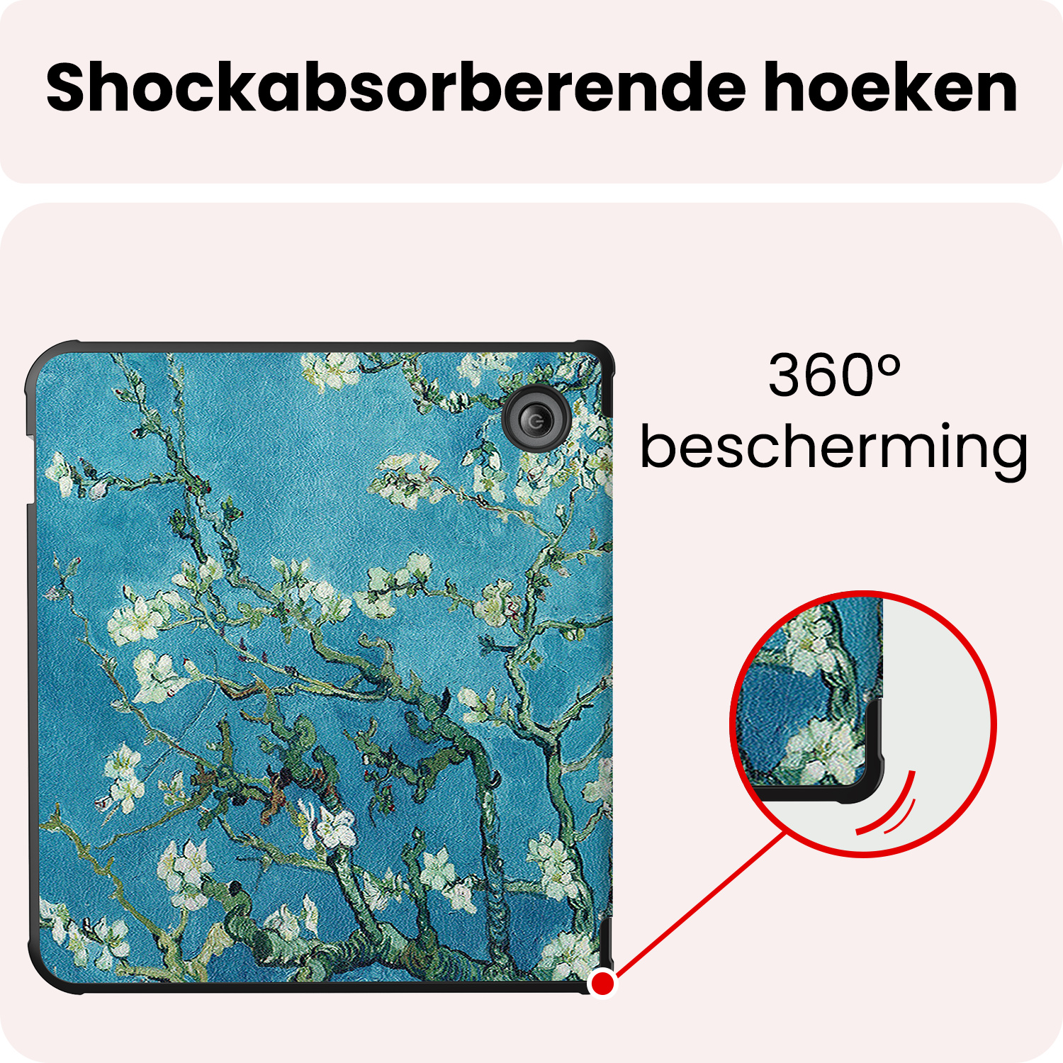 NoXx NoXx Kobo Libra 2 Hoesje Met Screenprotector - Bloesem