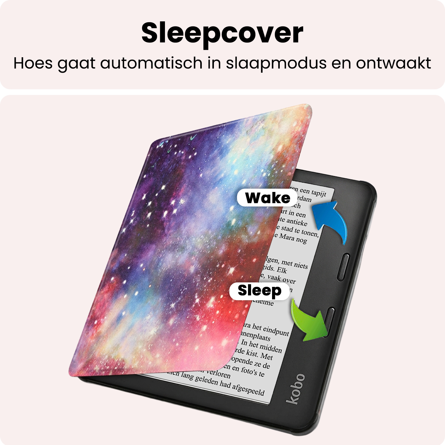NoXx NoXx Kobo Libra 2 Hoesje Met Screenprotector - Galaxy