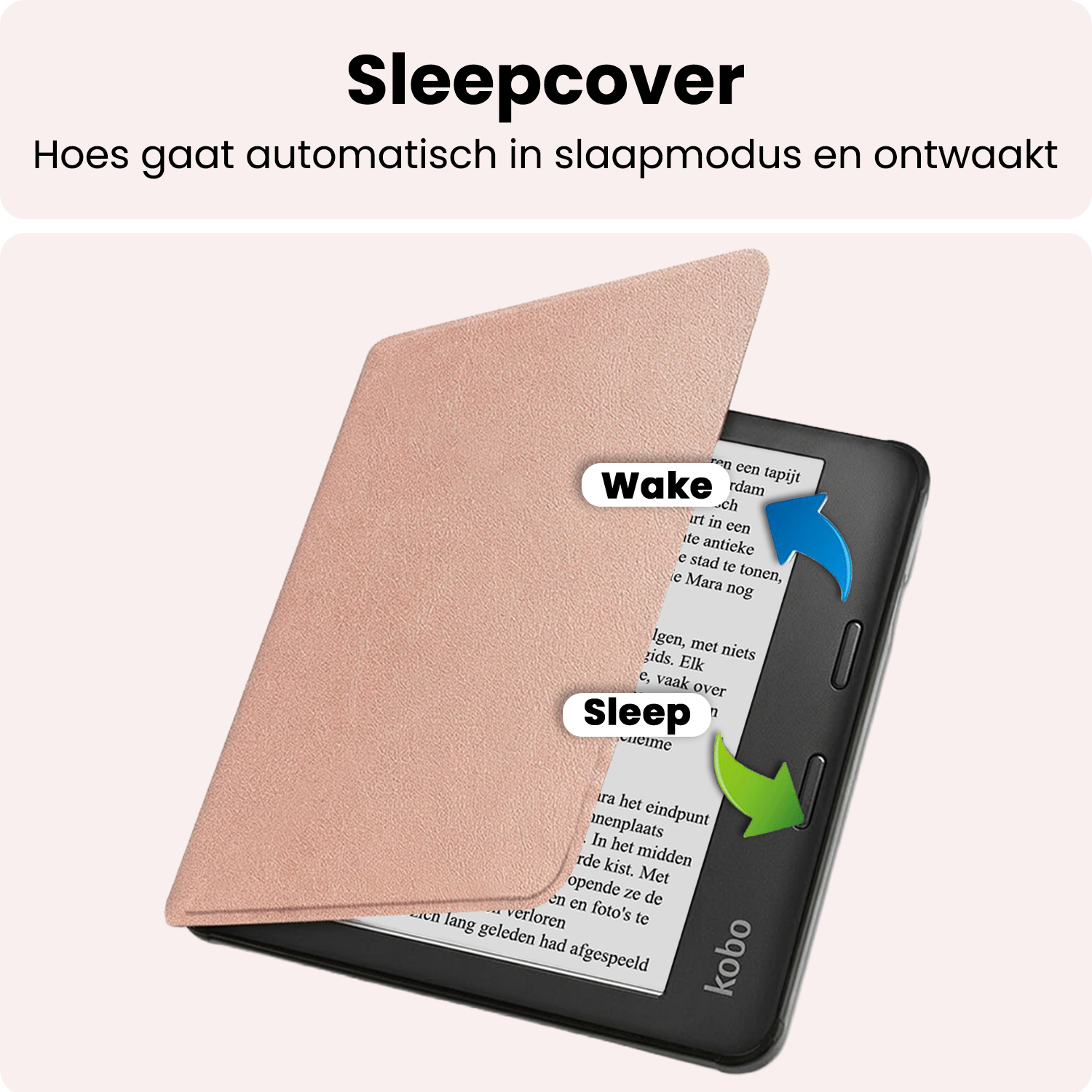 NoXx NoXx Kobo Libra 2 Hoesje Met Screenprotector - Rose Goud