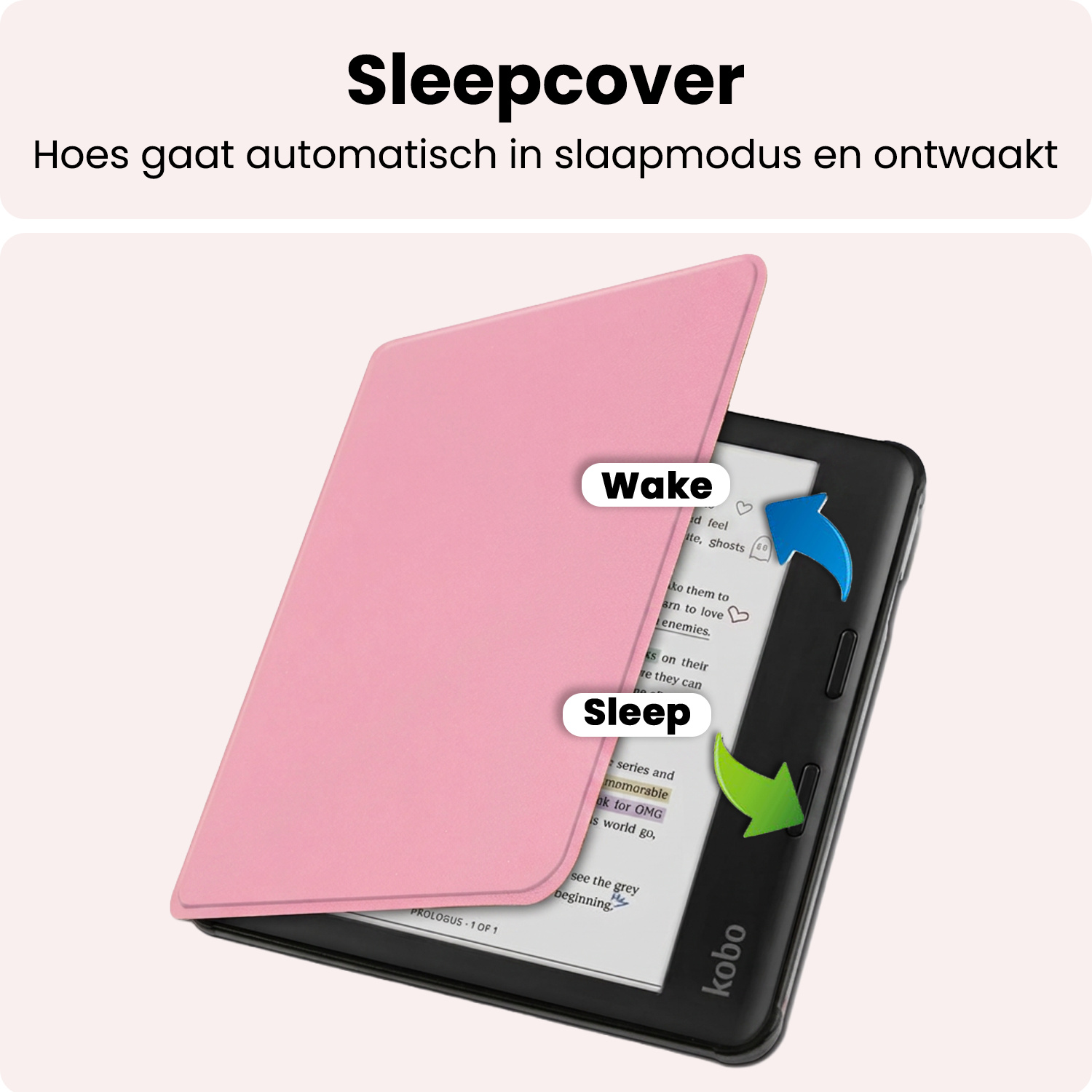 NoXx NoXx Kobo Libra Colour Hoesje - Roze