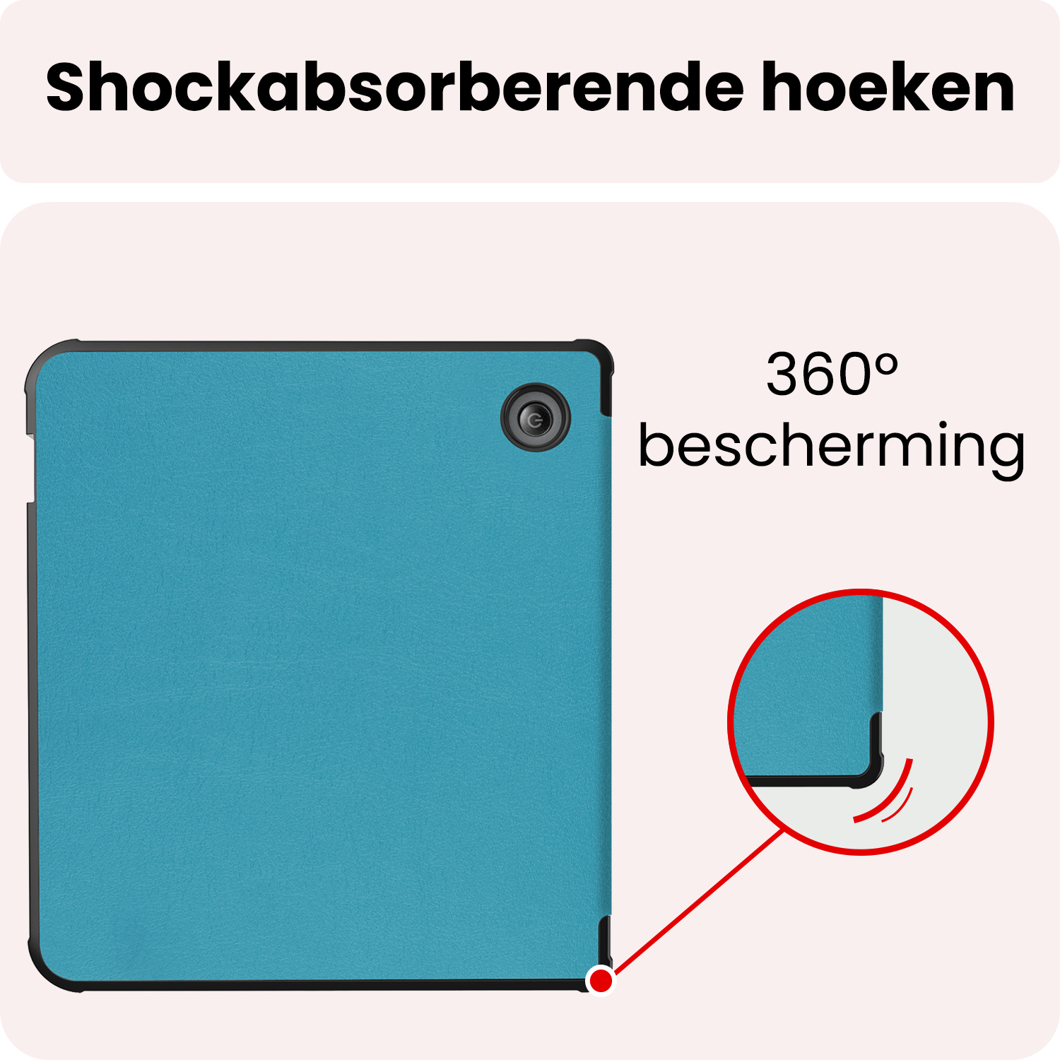 NoXx NoXx Kobo Libra Colour Hoesje Met Screenprotector - Turquoise