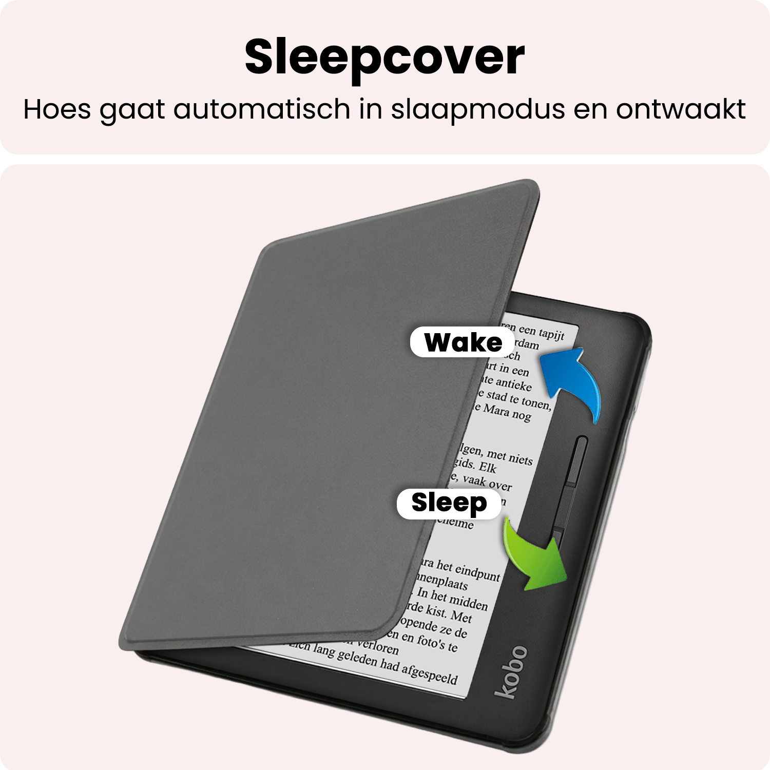 NoXx NoXx Kobo Libra H2O Hoesje Met Screenprotector - Grijs