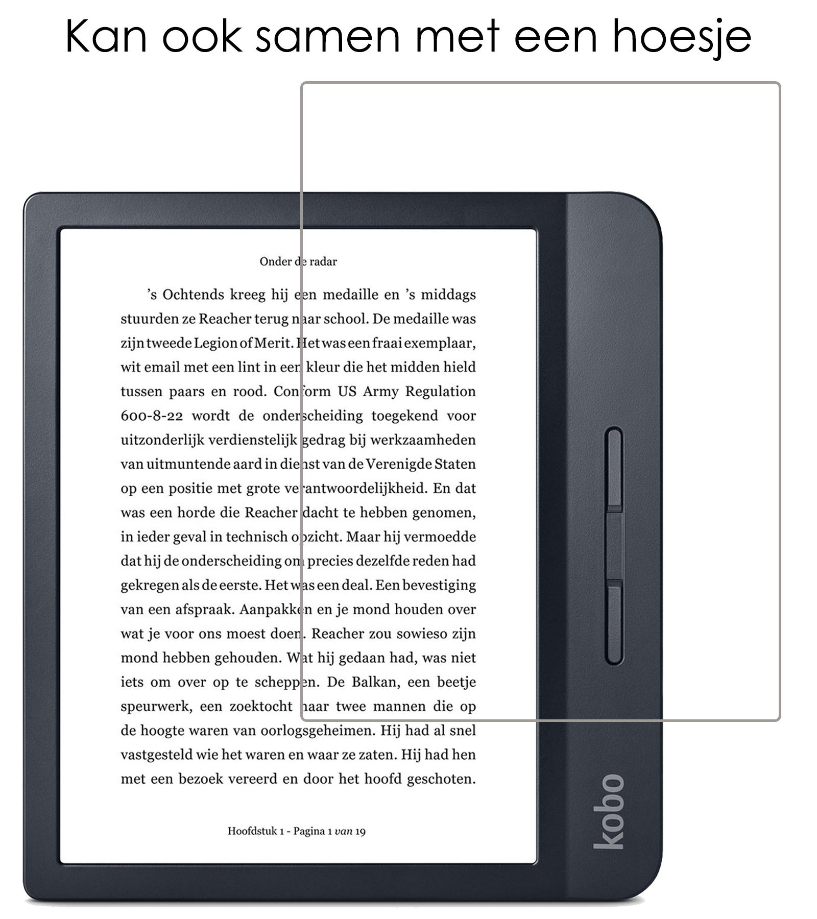 NoXx NoXx Kobo Libra H2O Hoesje Met Screenprotector - Grijs