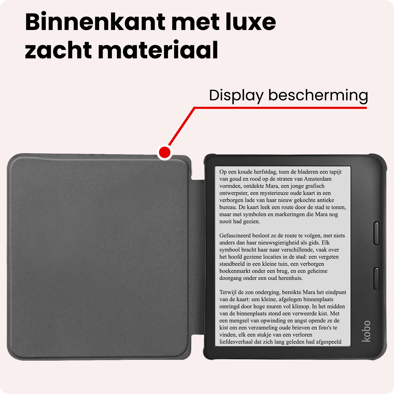 NoXx NoXx Kobo Sage Hoesje Met Screenprotector - Bloesem