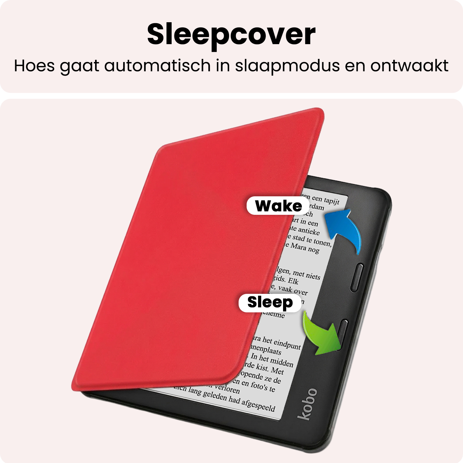 NoXx NoXx Kobo Sage Hoesje Met Screenprotector - Rood