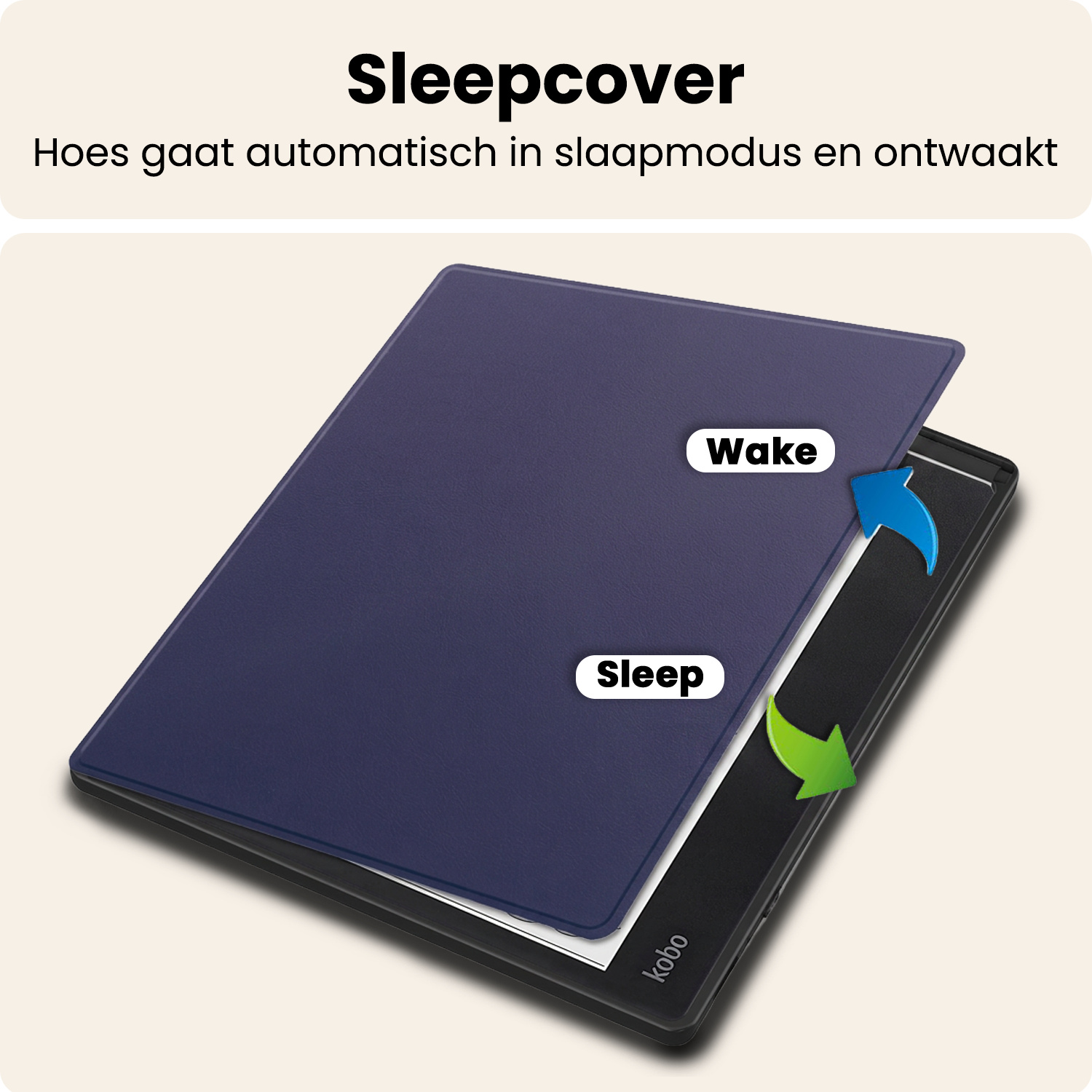 Nomfy Nomfy Kobo Elipsa 2E Hoesje - Donkerblauw