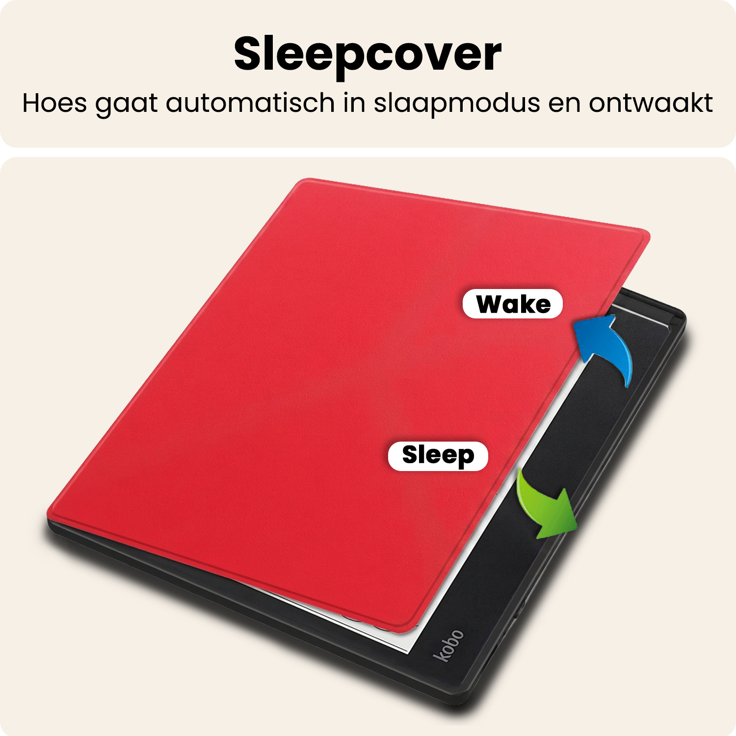 Nomfy Nomfy Kobo Elipsa 2E Hoesje - Rood