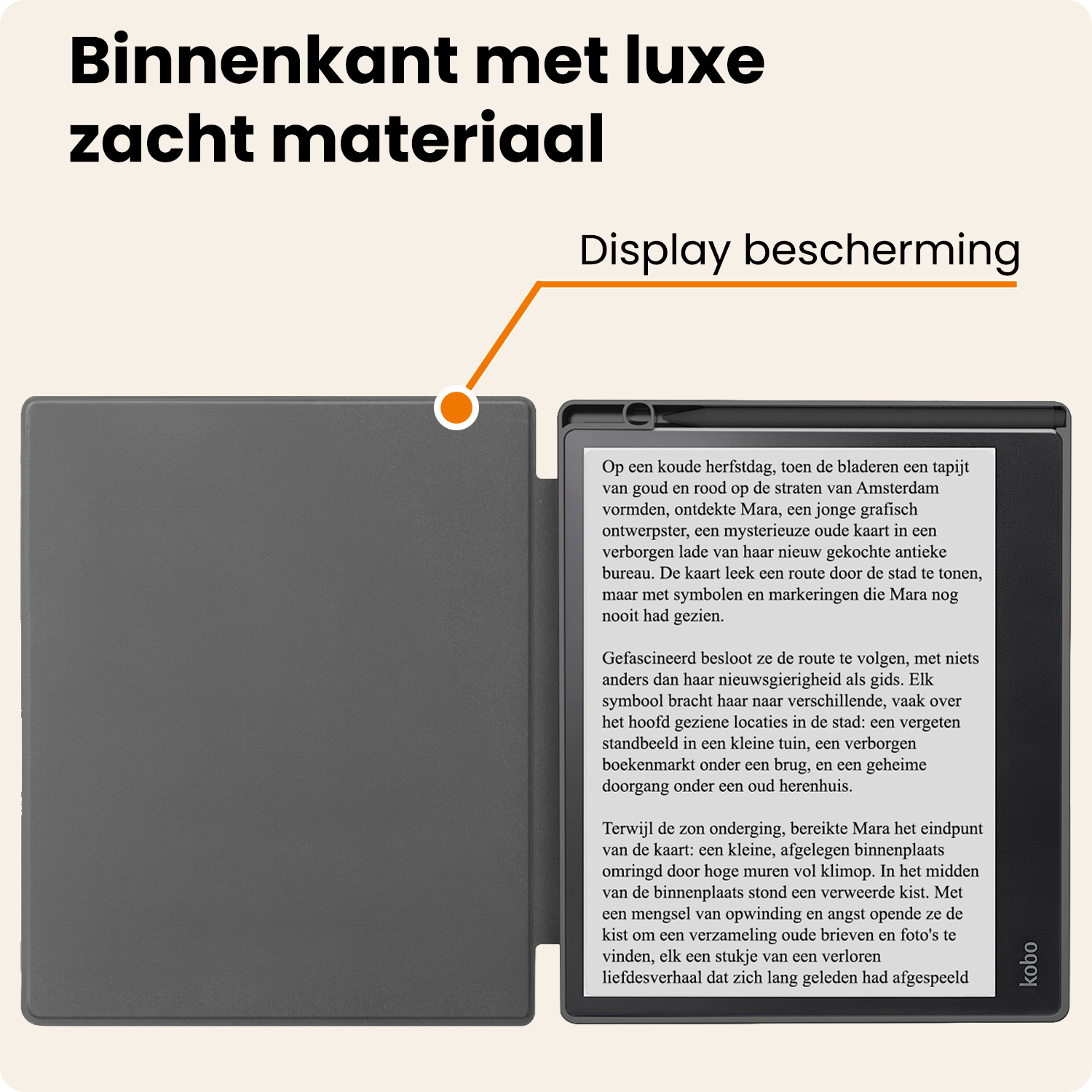 Nomfy Nomfy Kobo Elipsa 2E Hoesje Met Screenprotector - Donkergroen