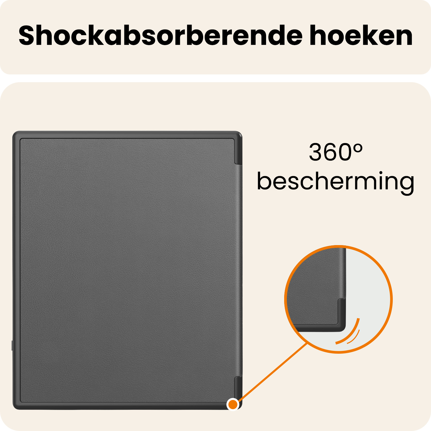 Nomfy Nomfy Kobo Elipsa 2E Hoesje Met Screenprotector - Grijs