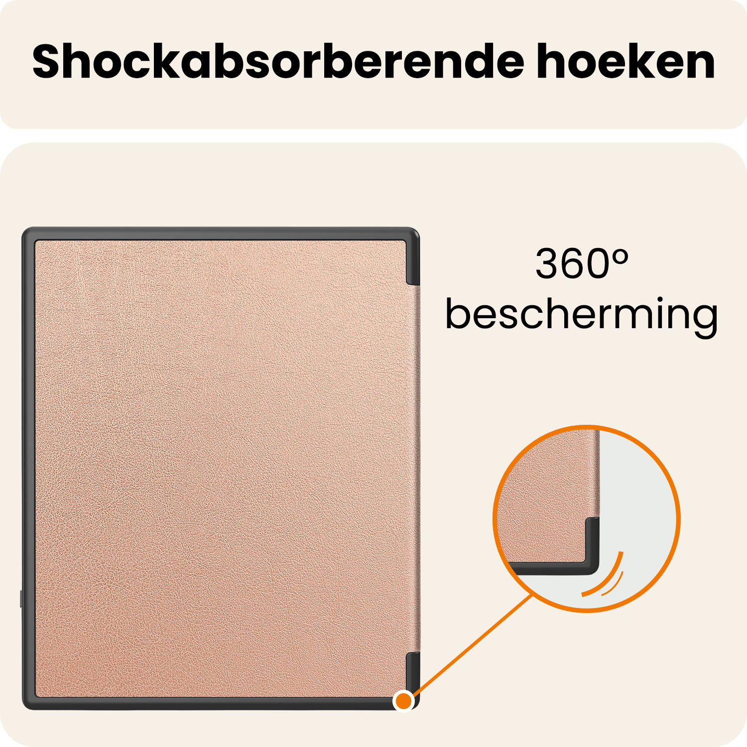 Nomfy Nomfy Kobo Elipsa 2E Hoesje Met Screenprotector - Rose Goud