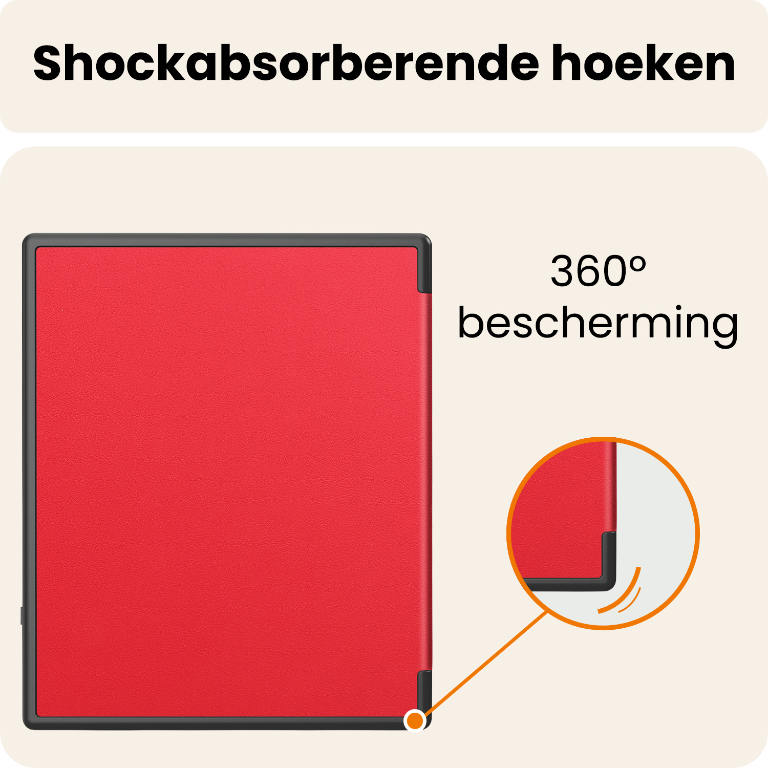 Nomfy Nomfy Kobo Elipsa 2E Hoesje Met Screenprotector - Rood