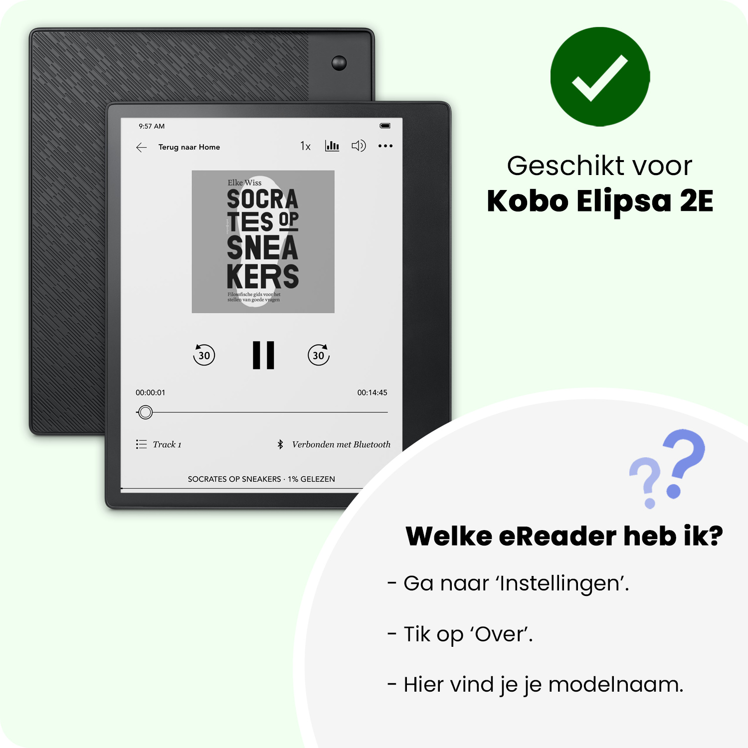 Nomfy Nomfy Kobo Elipsa 2E Hoesje Met Screenprotector - Vlinders